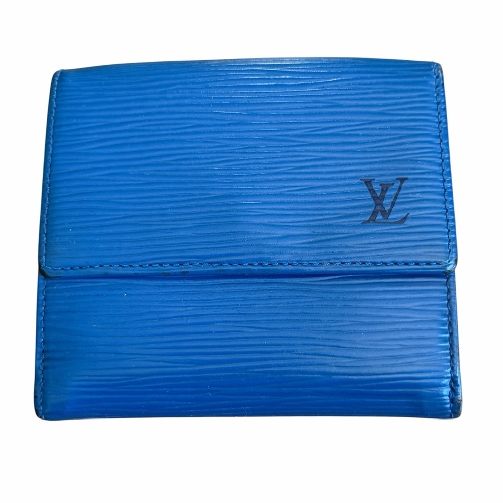 Louis Vuitton Blue Epi Elise Wallet 2007 VGUC